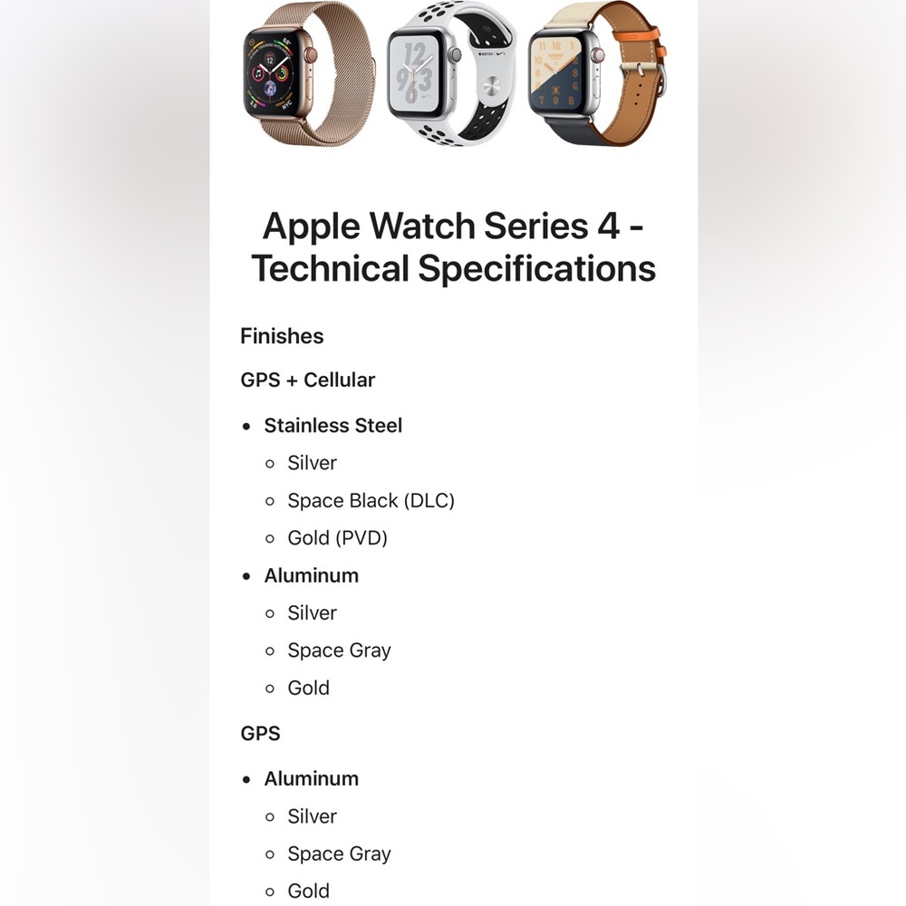 Apple Watch 44 MM Series 4 Silver Aluminum Case White Sport Band - Picture 5 of 16